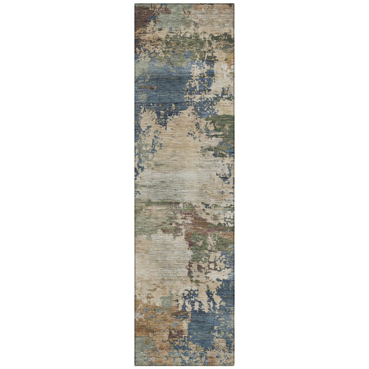 Addison Chantille ACN2067 Abstract Machine Made Transitional Blue Rug