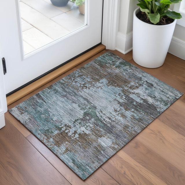 Addison Chantille ACN2067 Abstract Machine Made Transitional Brown Rug