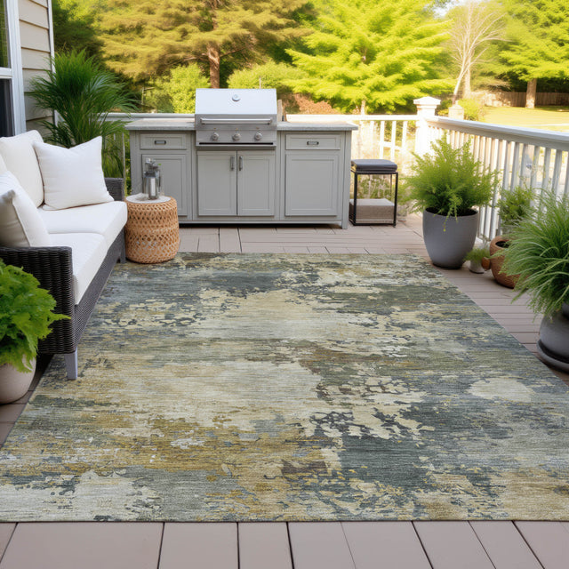 Addison Chantille ACN2067 Abstract Machine Made Transitional Gray Rug