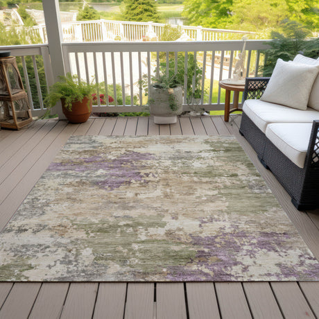 Addison Chantille ACN2068 Abstract Machine Made Transitional Beige Rug