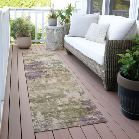 Addison Chantille ACN2068 Abstract Machine Made Transitional Beige Rug