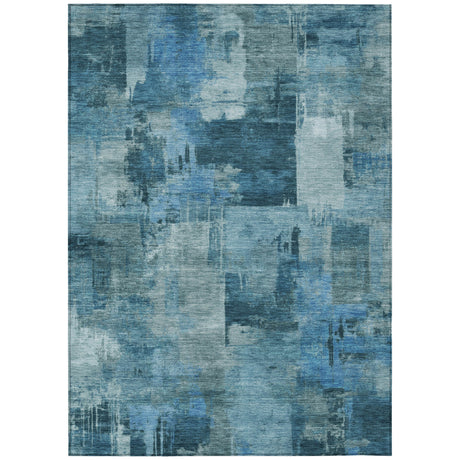Addison Chantille ACN2069 Abstract Machine Made Transitional Blue Rug