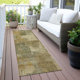 Addison Chantille ACN2069 Abstract Machine Made Transitional Khaki Rug
