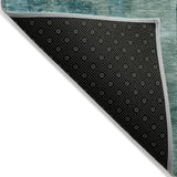 Addison Chantille ACN2069 Abstract Machine Made Transitional Teal Rug