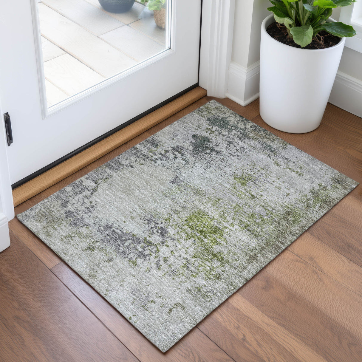 Addison Chantille ACN2070 Abstract Machine Made Transitional Linen Rug