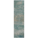 Addison Chantille ACN2071 Abstract Machine Made Transitional Aqua Rug