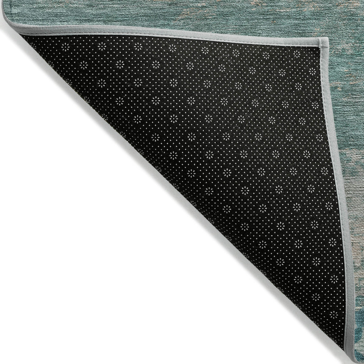 Addison Chantille ACN2071 Abstract Machine Made Transitional Aqua Rug