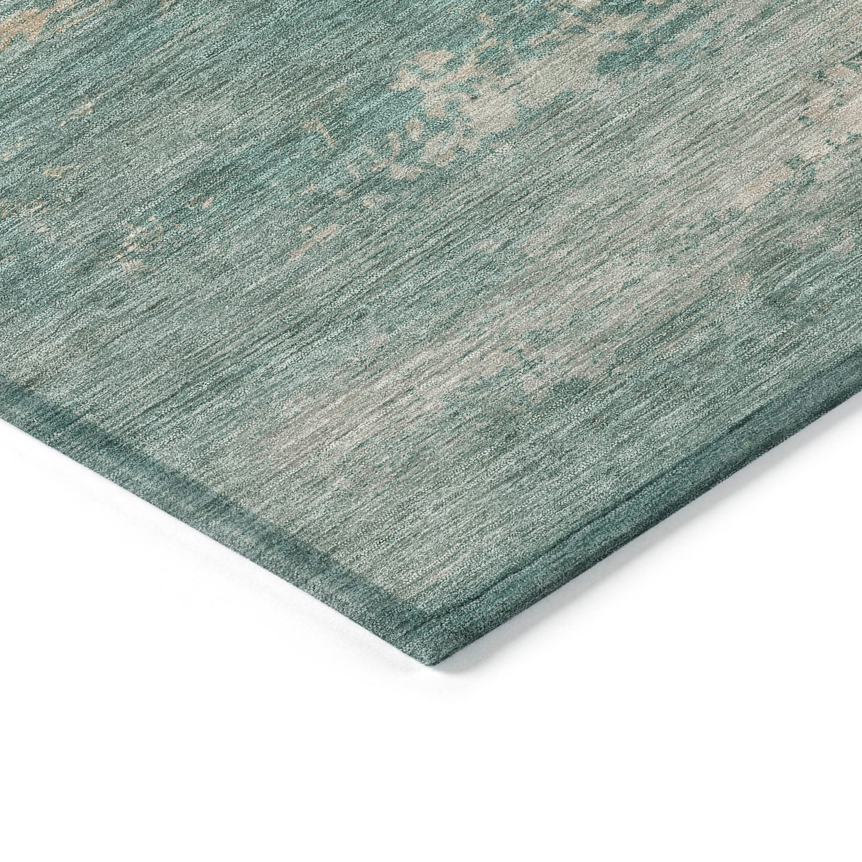 Addison Chantille ACN2071 Abstract Machine Made Transitional Aqua Rug