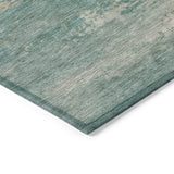 Addison Chantille ACN2071 Abstract Machine Made Transitional Aqua Rug