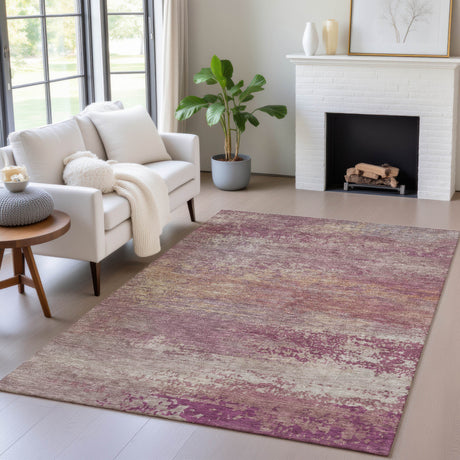 Addison Chantille ACN2071 Abstract Machine Made Transitional Merlot Rug