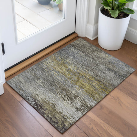 Addison Chantille ACN2071 Abstract Machine Made Transitional Taupe Rug