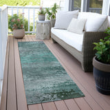 Addison Chantille ACN2071 Abstract Machine Made Transitional Teal Rug