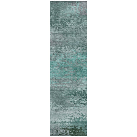 Addison Chantille ACN2071 Abstract Machine Made Transitional Teal Rug