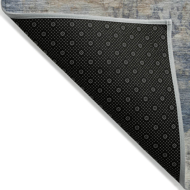 Addison Chantille ACN2073 Abstract Machine Made Transitional Denim Rug