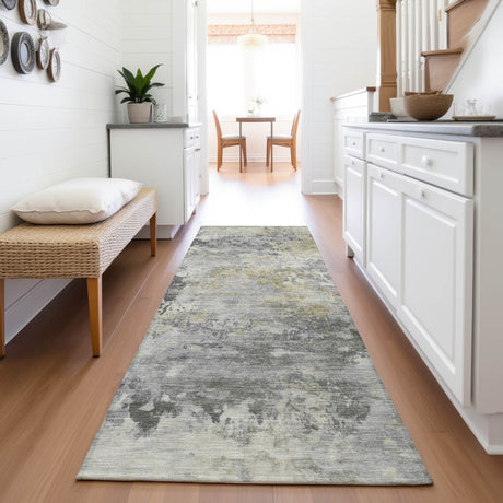 Addison Chantille ACN2073 Abstract Machine Made Transitional Pewter Rug