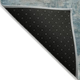 Addison Chantille ACN2073 Abstract Machine Made Transitional Teal Rug