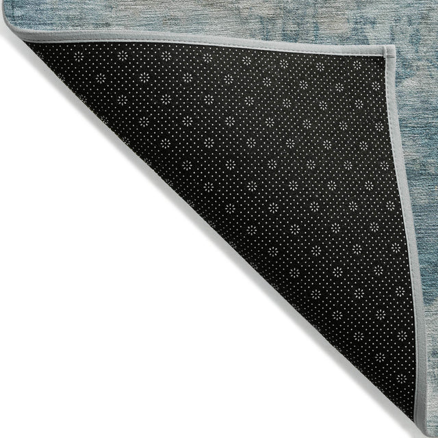Addison Chantille ACN2073 Abstract Machine Made Transitional Teal Rug