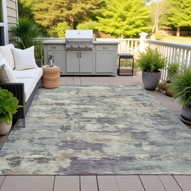 Addison Chantille ACN2074 Abstract Machine Made Transitional Sage Rug