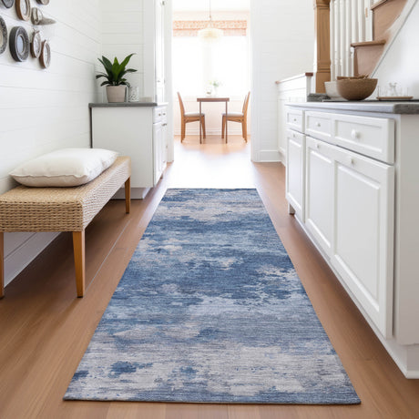 Addison Chantille ACN2075 Abstract Machine Made Transitional Navy Rug