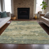 Addison Chantille ACN2075 Abstract Machine Made Transitional Seafoam Rug