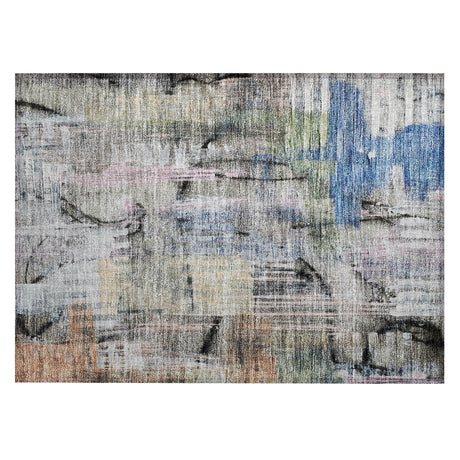 Addison Chantille ACN2076 Abstract Machine Made Transitional Blue Rug