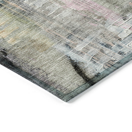 Addison Chantille ACN2076 Abstract Machine Made Transitional Blue Rug