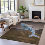 Addison Chantille ACN2078 Coastal Machine Made Transitional Brown Rug