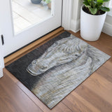 Addison Chantille ACN2080 Animal Machine Made Transitional Ivory Rug
