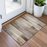 Addison Chantille ACN2082 Stripes Machine Made Transitional Brown Rug