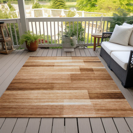 Addison Chantille ACN2082 Stripes Machine Made Transitional Paprika Rug