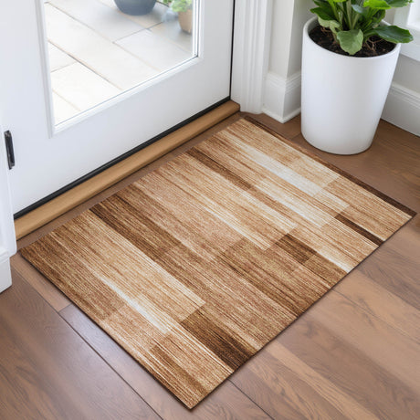 Addison Chantille ACN2082 Stripes Machine Made Transitional Paprika Rug