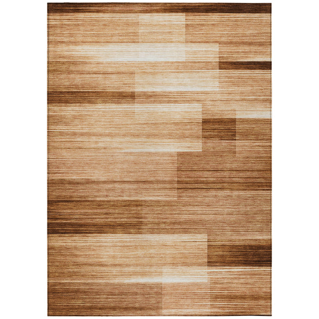 Addison Chantille ACN2082 Stripes Machine Made Transitional Paprika Rug