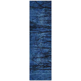 Addison Chantille ACN2083 Floral Machine Made Transitional Blue Rug
