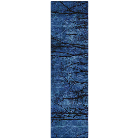 Addison Chantille ACN2083 Floral Machine Made Transitional Blue Rug