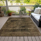 Addison Chantille ACN2083 Floral Machine Made Transitional Brown Rug
