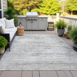 Addison Chantille ACN2083 Floral Machine Made Transitional Silver Rug
