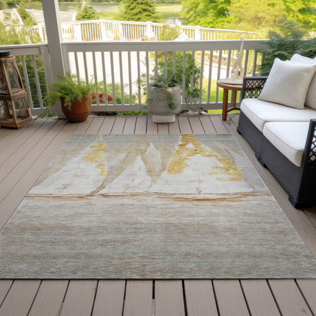 Addison Chantille ACN2084 Coastal Machine Made Transitional Taupe Rug