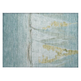 Addison Chantille ACN2084 Coastal Machine Made Transitional Teal Rug