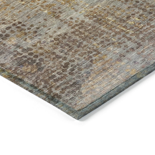 Addison Chantille ACN2088 Abstract Machine Made Transitional Brown Rug