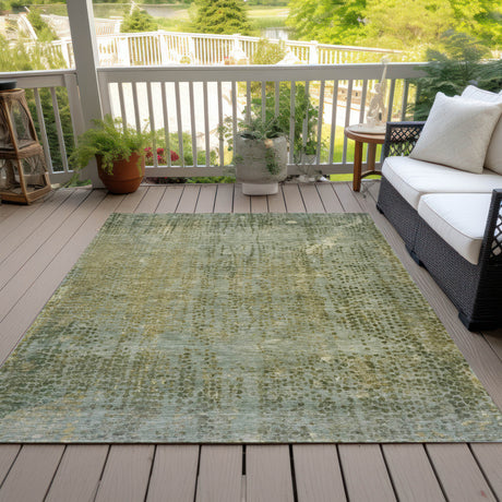 Addison Chantille ACN2088 Abstract Machine Made Transitional Green Rug