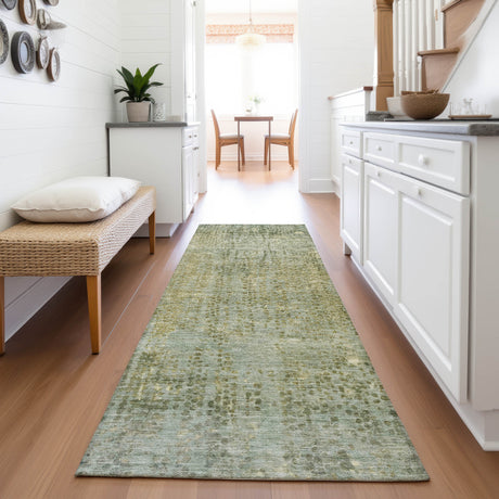 Addison Chantille ACN2088 Abstract Machine Made Transitional Green Rug