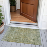 Addison Chantille ACN2088 Abstract Machine Made Transitional Green Rug