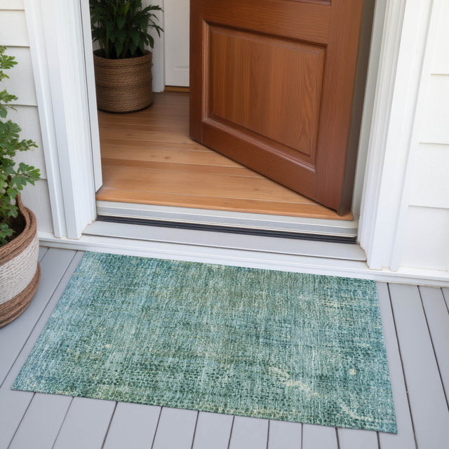 Addison Chantille ACN2088 Abstract Machine Made Transitional Teal Rug