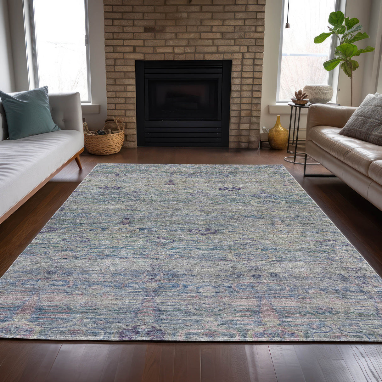 Addison Chantille ACN2090 Global Machine Made Traditional Plum Rug