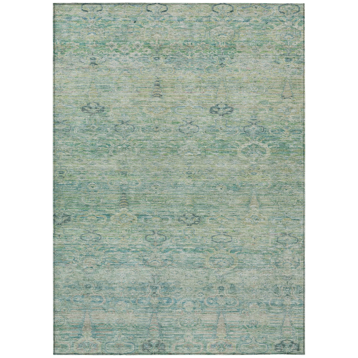 Addison Chantille ACN2090 Global Machine Made Traditional Teal Rug