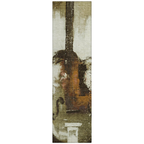 Addison Chantille ACN2091 Music Machine Made Transitional Brown Rug