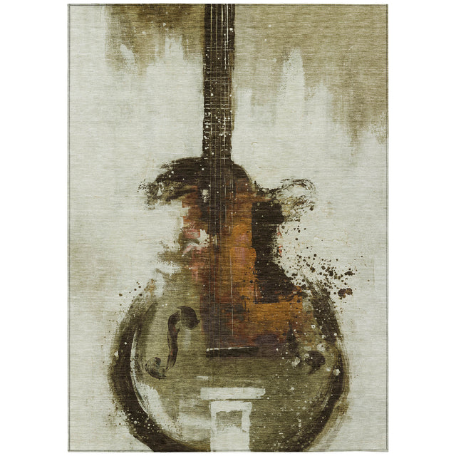 Addison Chantille ACN2091 Music Machine Made Transitional Brown Rug