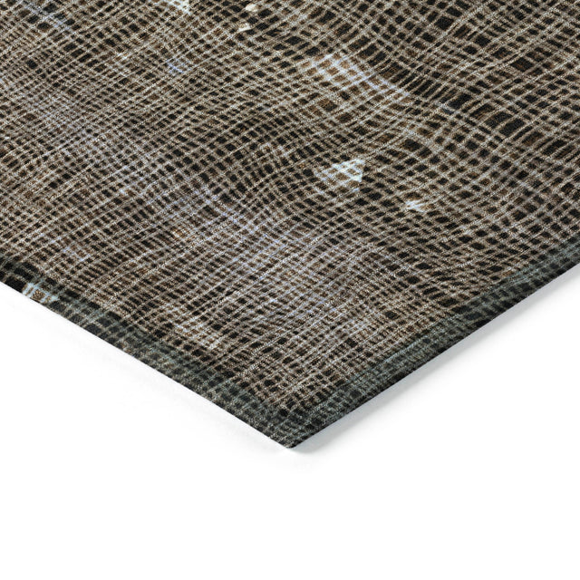 Addison Chantille ACN2092 Abstract Machine Made Transitional Chocolate Rug