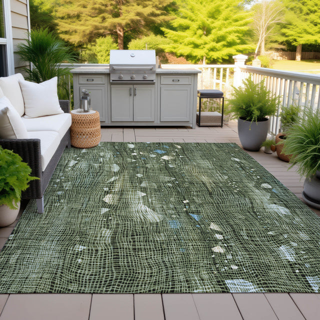 Addison Chantille ACN2092 Abstract Machine Made Transitional Fern Rug