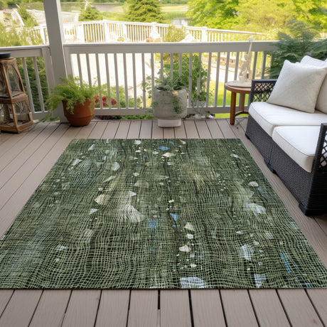 Addison Chantille ACN2092 Abstract Machine Made Transitional Fern Rug
